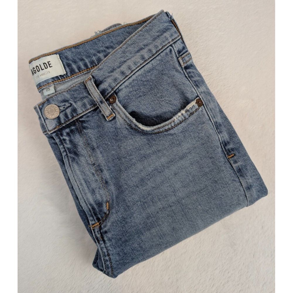 Agolde‎ Sophie Ankle Skinny Jeans Womens sz 25 Med Wash Distressed